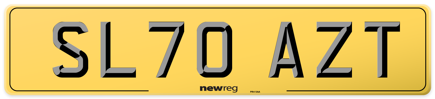 SL70 AZT Rear Number Plate
