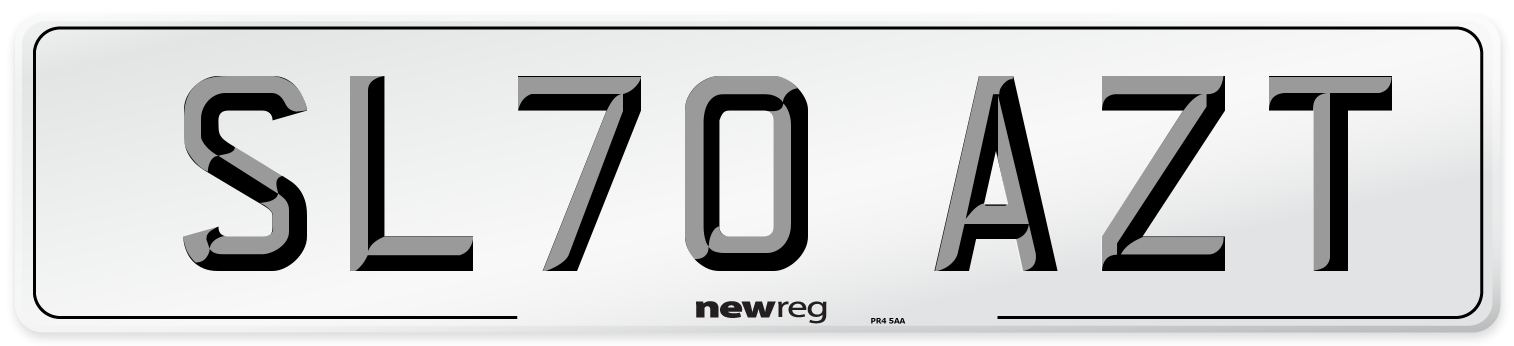 SL70 AZT Front Number Plate
