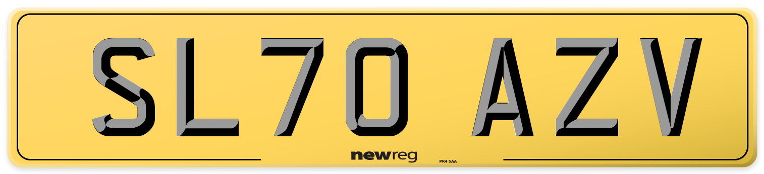 SL70 AZV Rear Number Plate