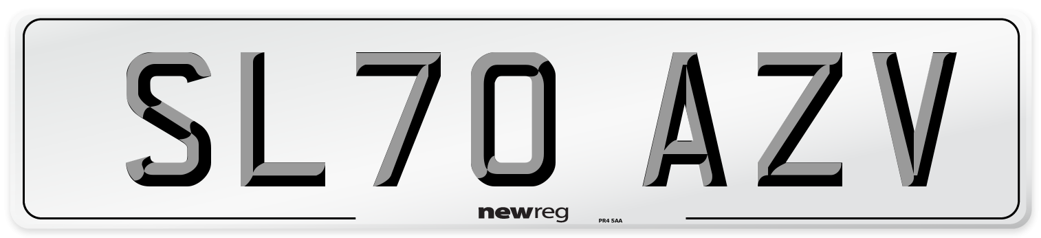 SL70 AZV Front Number Plate