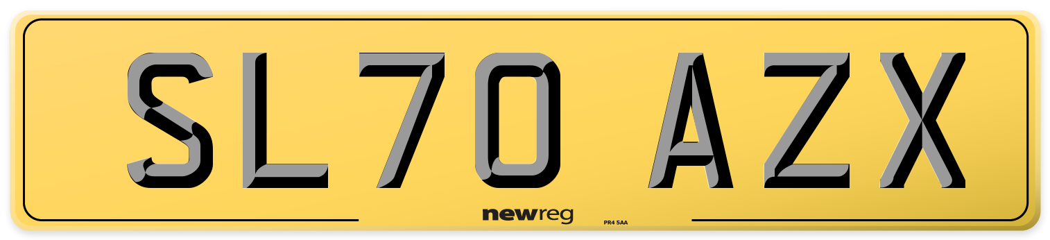 SL70 AZX Rear Number Plate