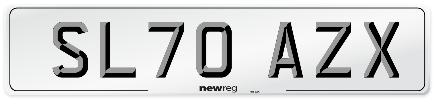 SL70 AZX Front Number Plate
