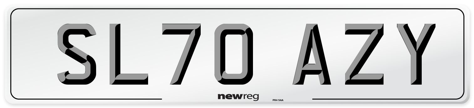 SL70 AZY Front Number Plate