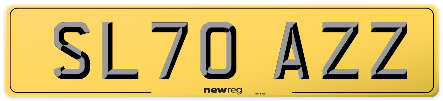 SL70 AZZ Rear Number Plate