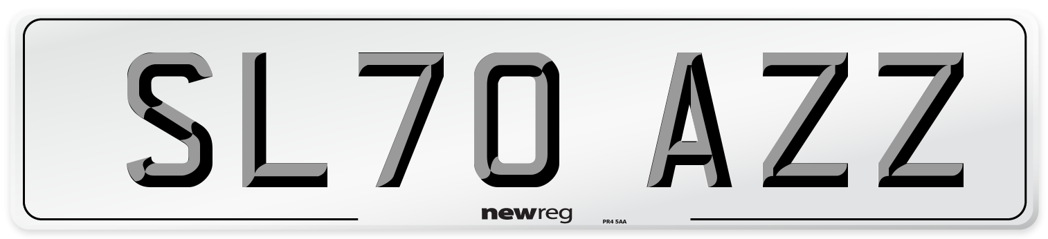 SL70 AZZ Front Number Plate