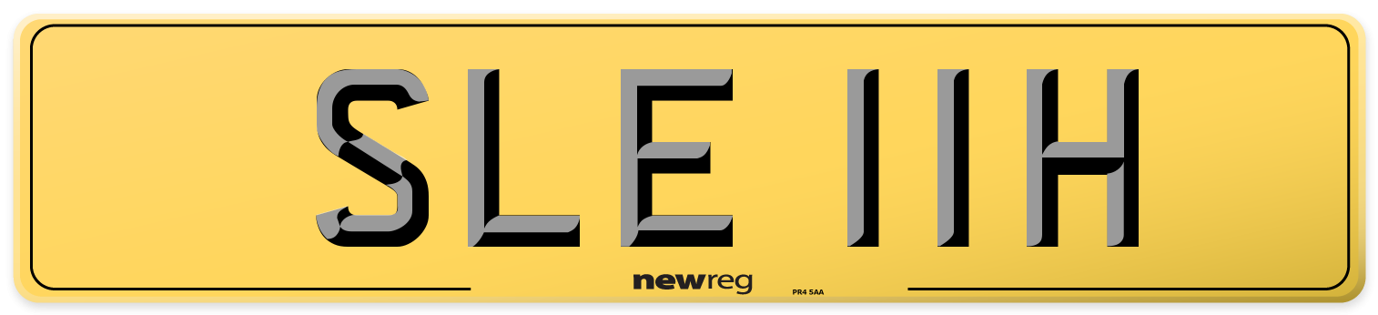 SLE 11H Rear Number Plate