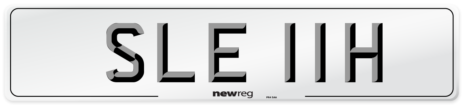 SLE 11H Front Number Plate