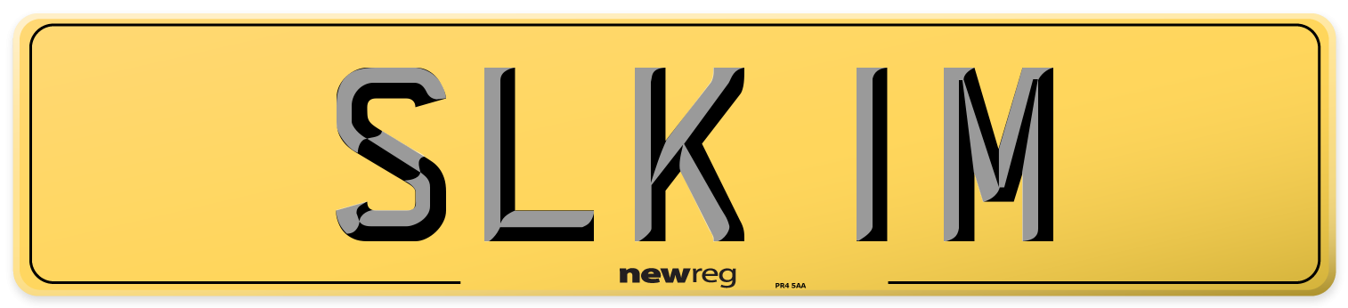 SLK 1M Rear Number Plate