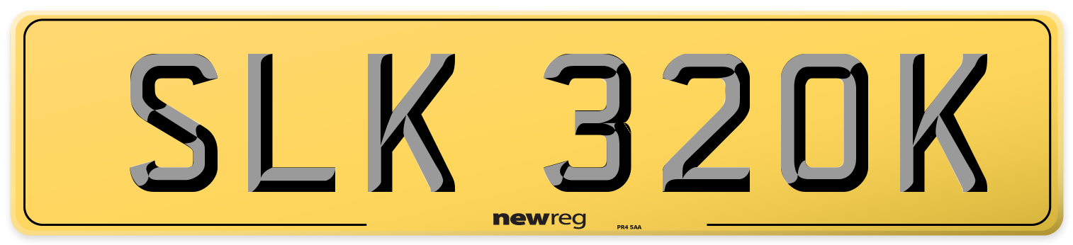SLK 320K Rear Number Plate