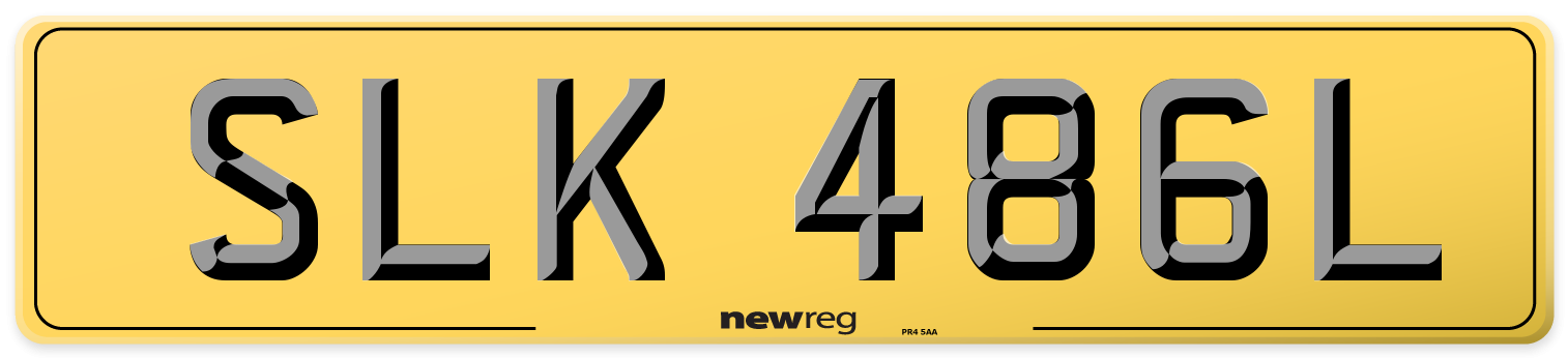 SLK 486L Rear Number Plate