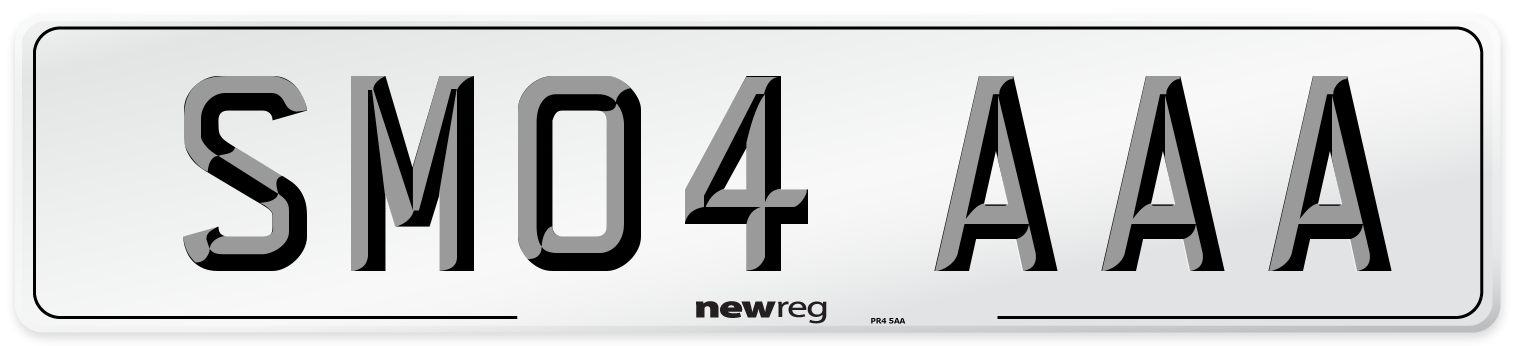 SM04 AAA Front Number Plate