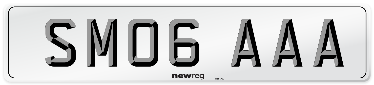 SM06 AAA Front Number Plate
