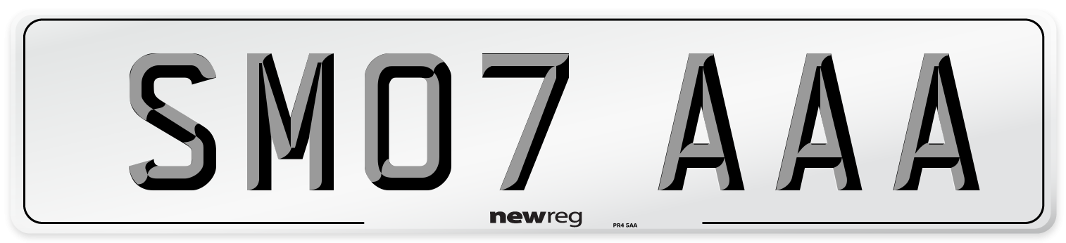 SM07 AAA Front Number Plate