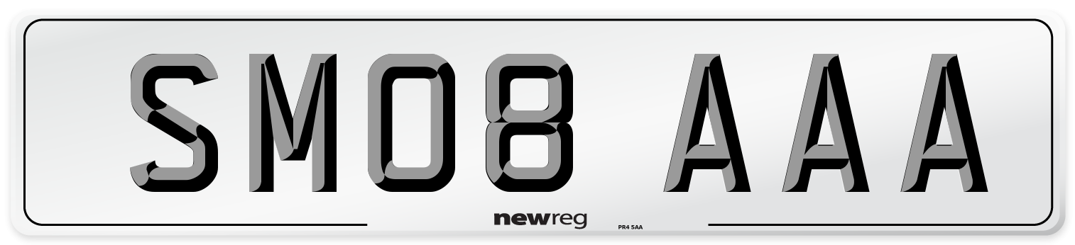 SM08 AAA Front Number Plate