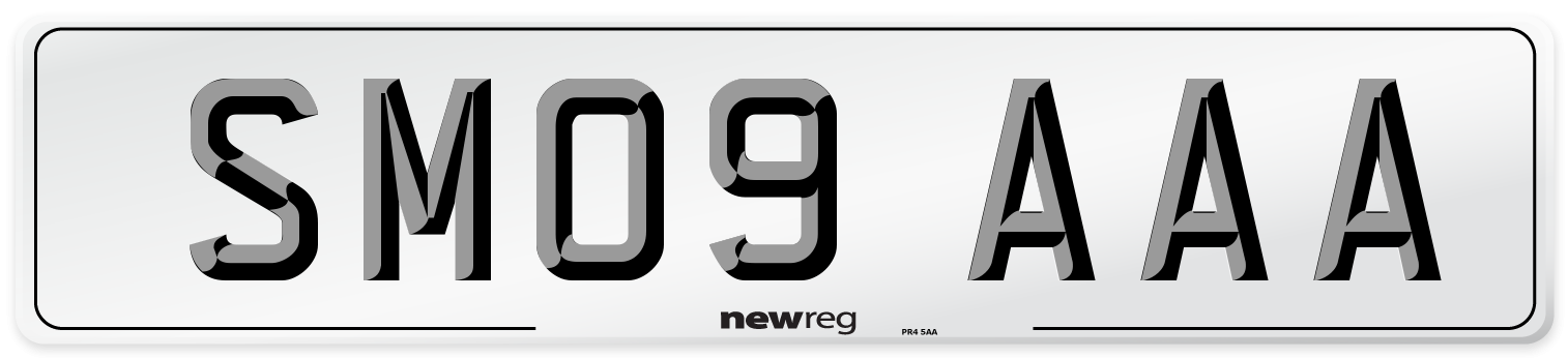 SM09 AAA Front Number Plate