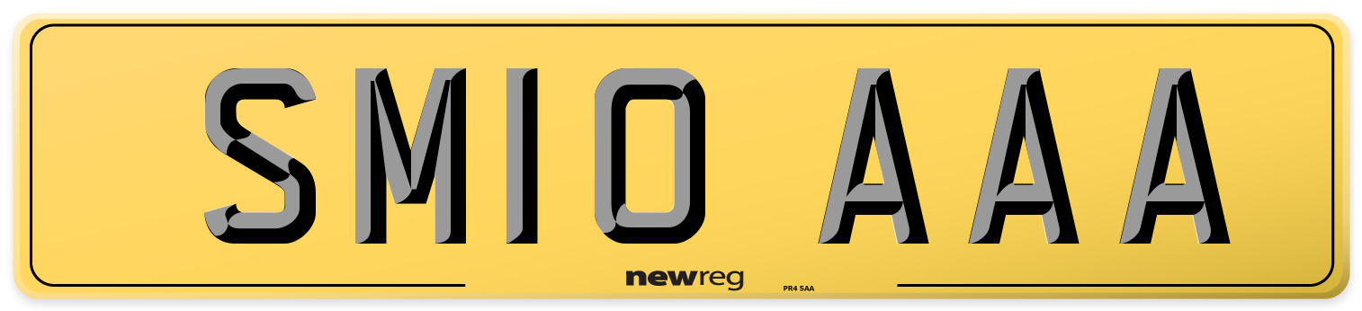 SM10 AAA Rear Number Plate