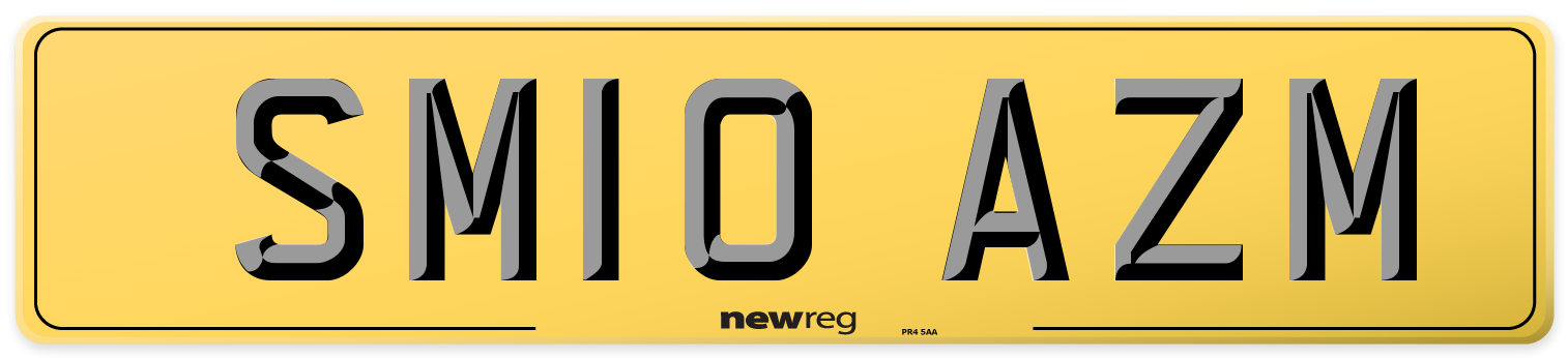 SM10 AZM Rear Number Plate