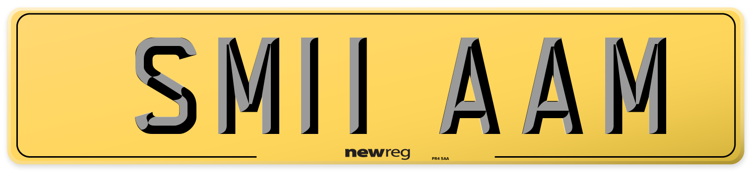 SM11 AAM Rear Number Plate