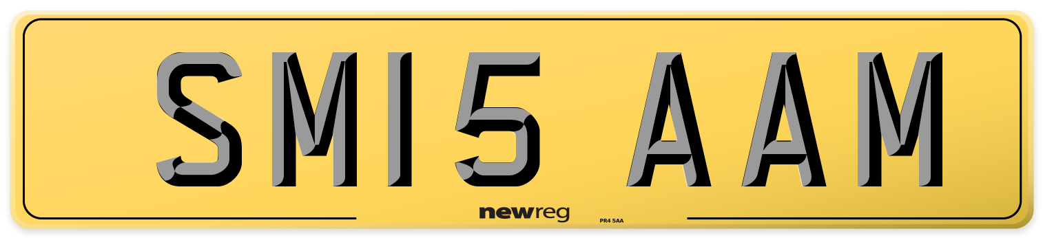 SM15 AAM Rear Number Plate