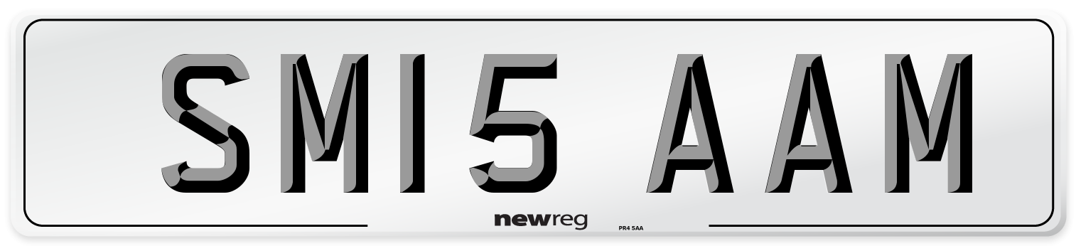 SM15 AAM Front Number Plate