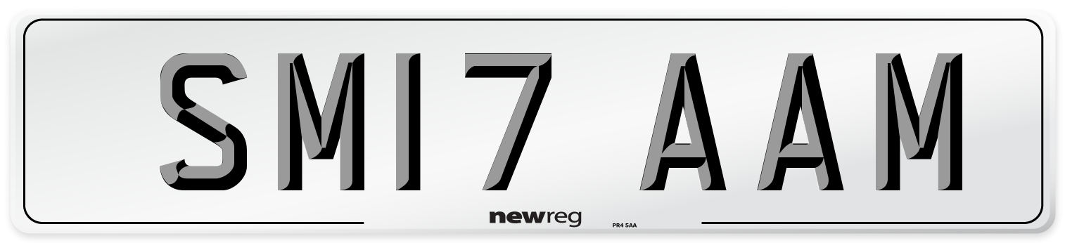SM17 AAM Front Number Plate