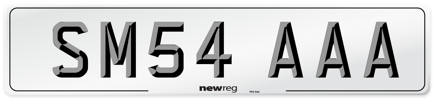 SM54 AAA Front Number Plate