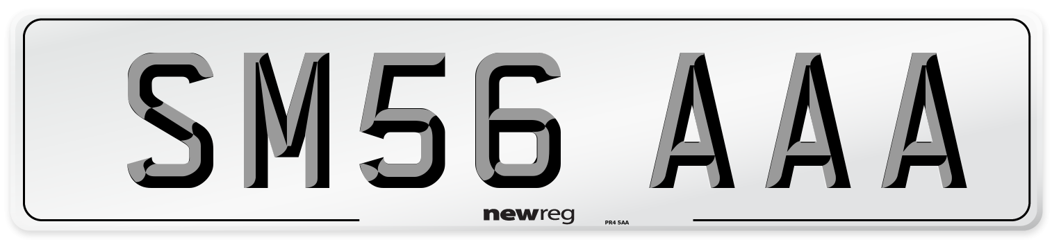 SM56 AAA Front Number Plate