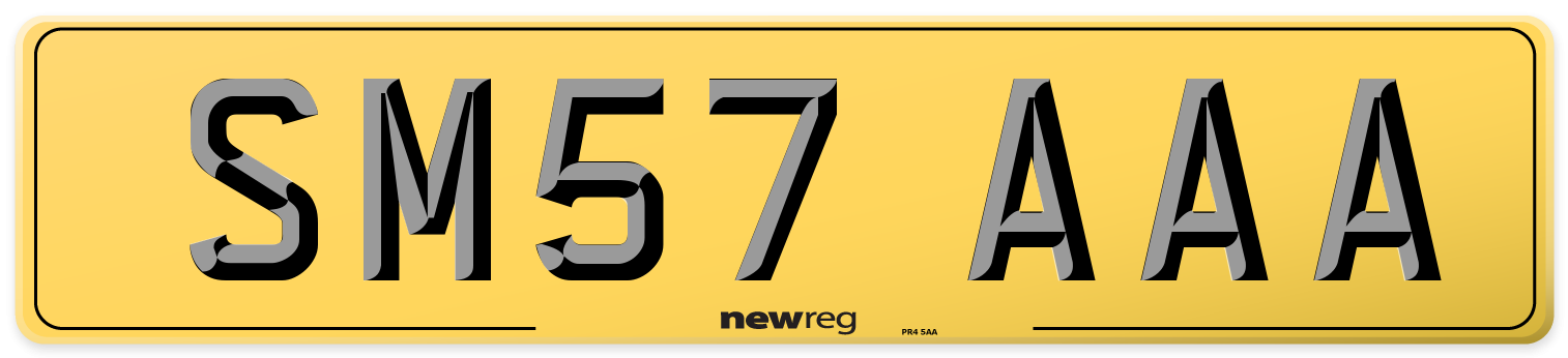 SM57 AAA Rear Number Plate