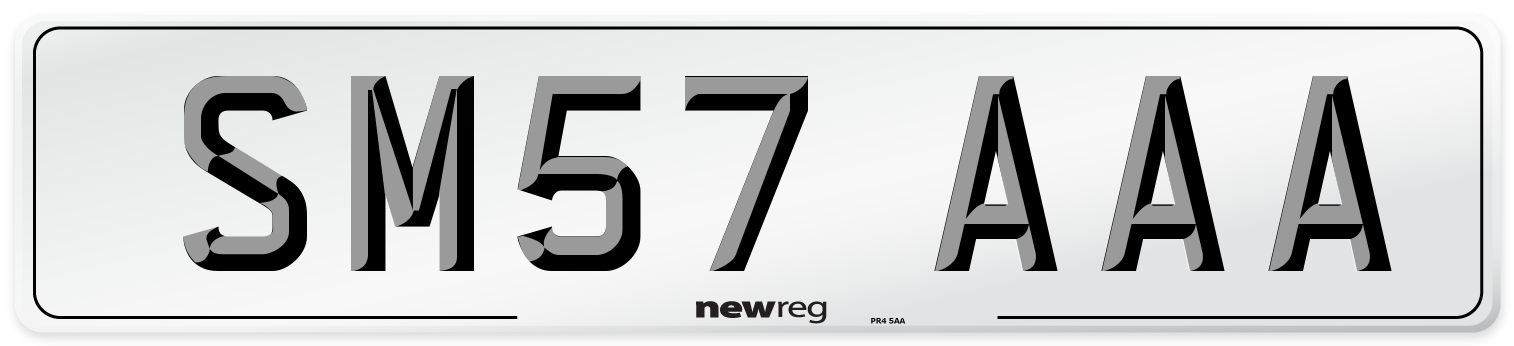 SM57 AAA Front Number Plate