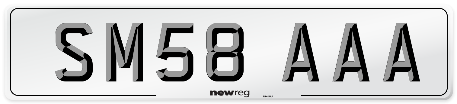 SM58 AAA Front Number Plate