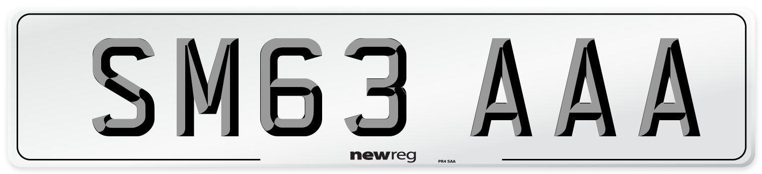 SM63 AAA Front Number Plate