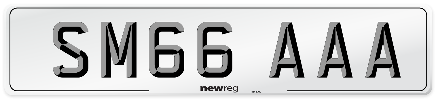 SM66 AAA Front Number Plate