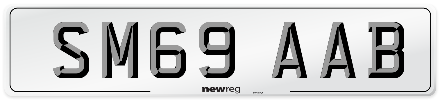 SM69 AAB Front Number Plate