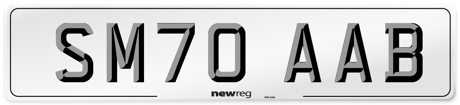 SM70 AAB Front Number Plate