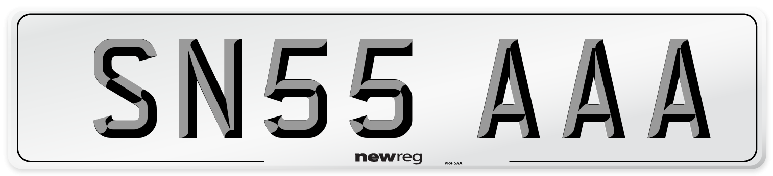 SN55 AAA Front Number Plate