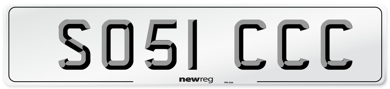 SO51 CCC Front Number Plate