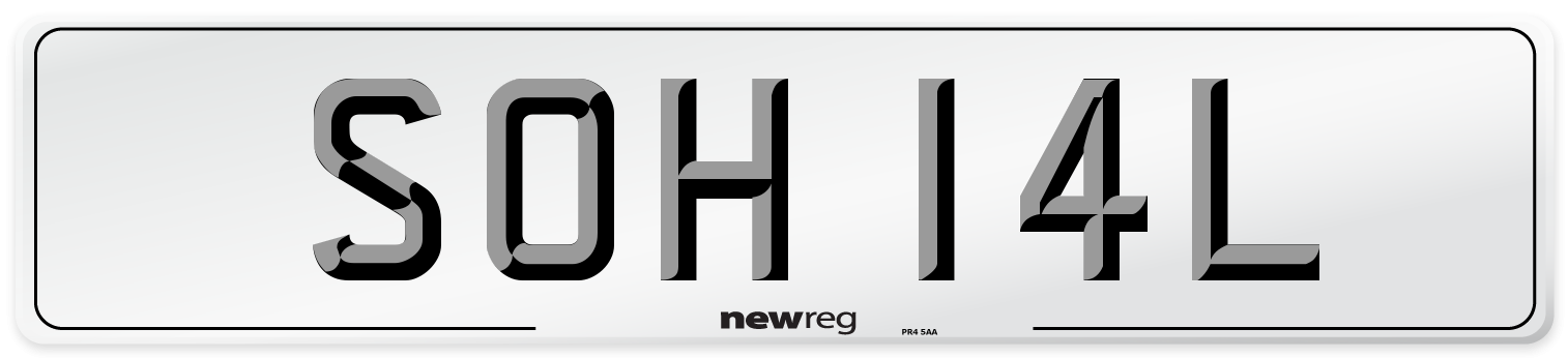 SOH 14L Front Number Plate