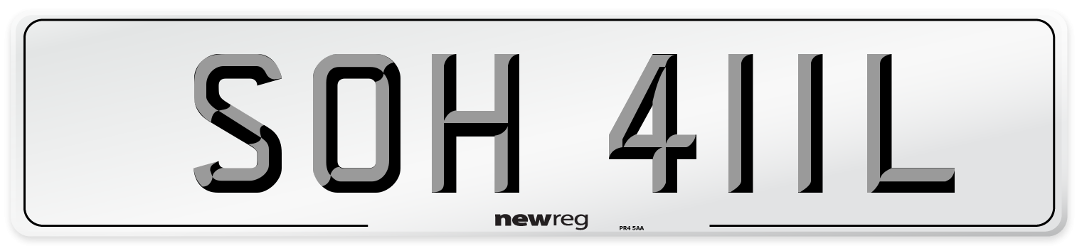 SOH 411L Front Number Plate