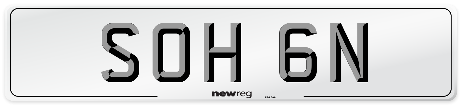SOH 6N Front Number Plate