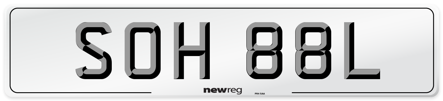 SOH 88L Front Number Plate