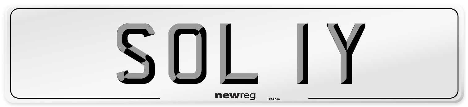 SOL 1Y Front Number Plate