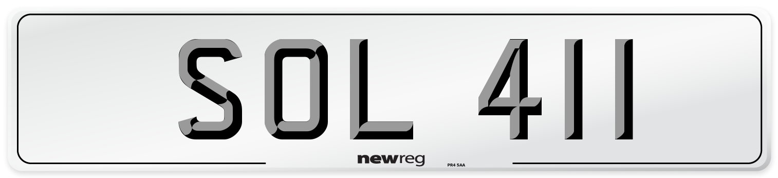 SOL 411 Front Number Plate