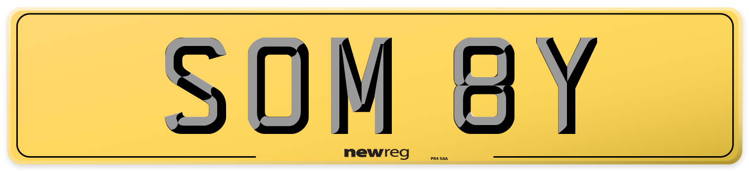 SOM 8Y Rear Number Plate