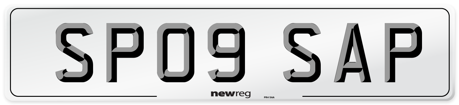 SP09 SAP Front Number Plate