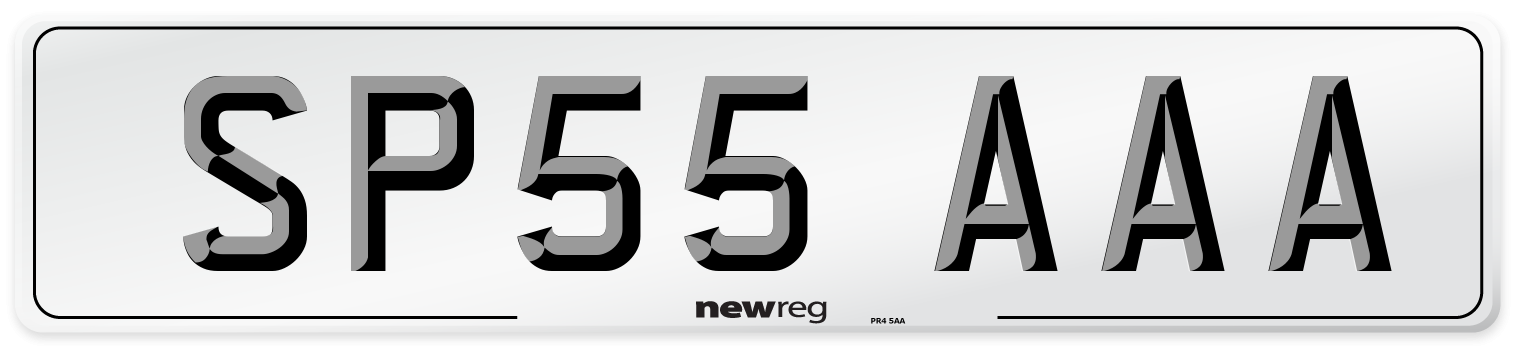 SP55 AAA Front Number Plate