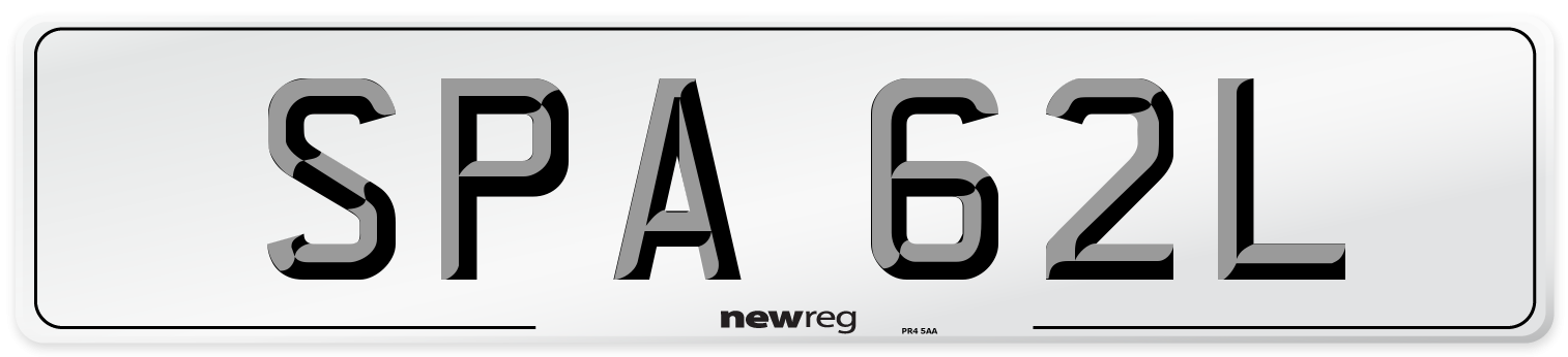 SPA 62L Front Number Plate