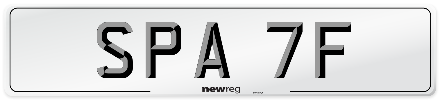 SPA 7F Front Number Plate