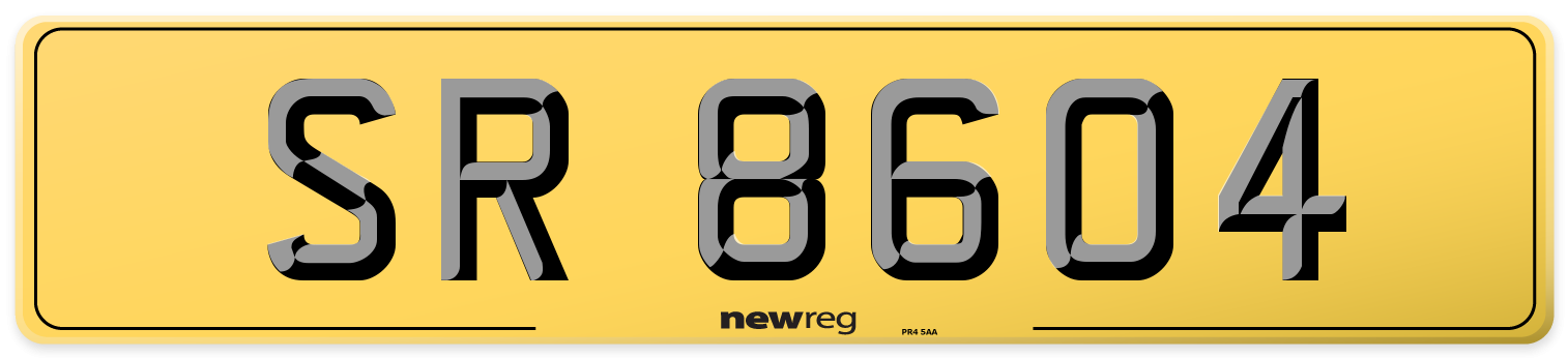 SR 8604 Rear Number Plate