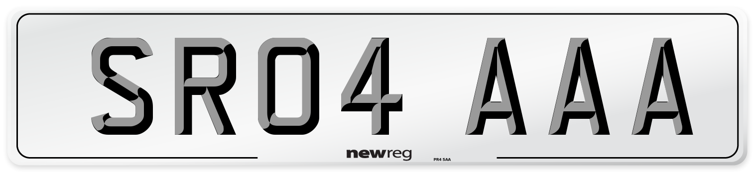 SR04 AAA Front Number Plate