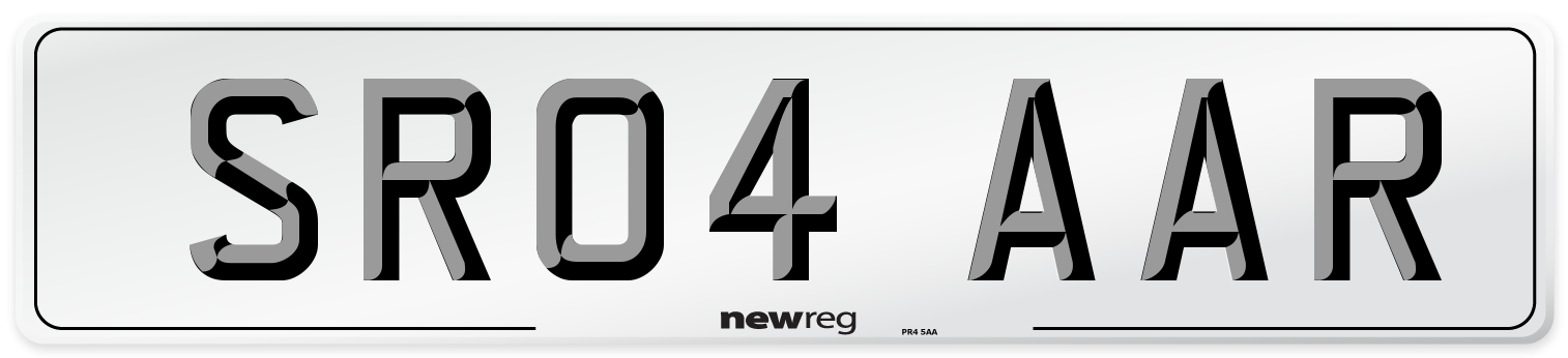 SR04 AAR Front Number Plate